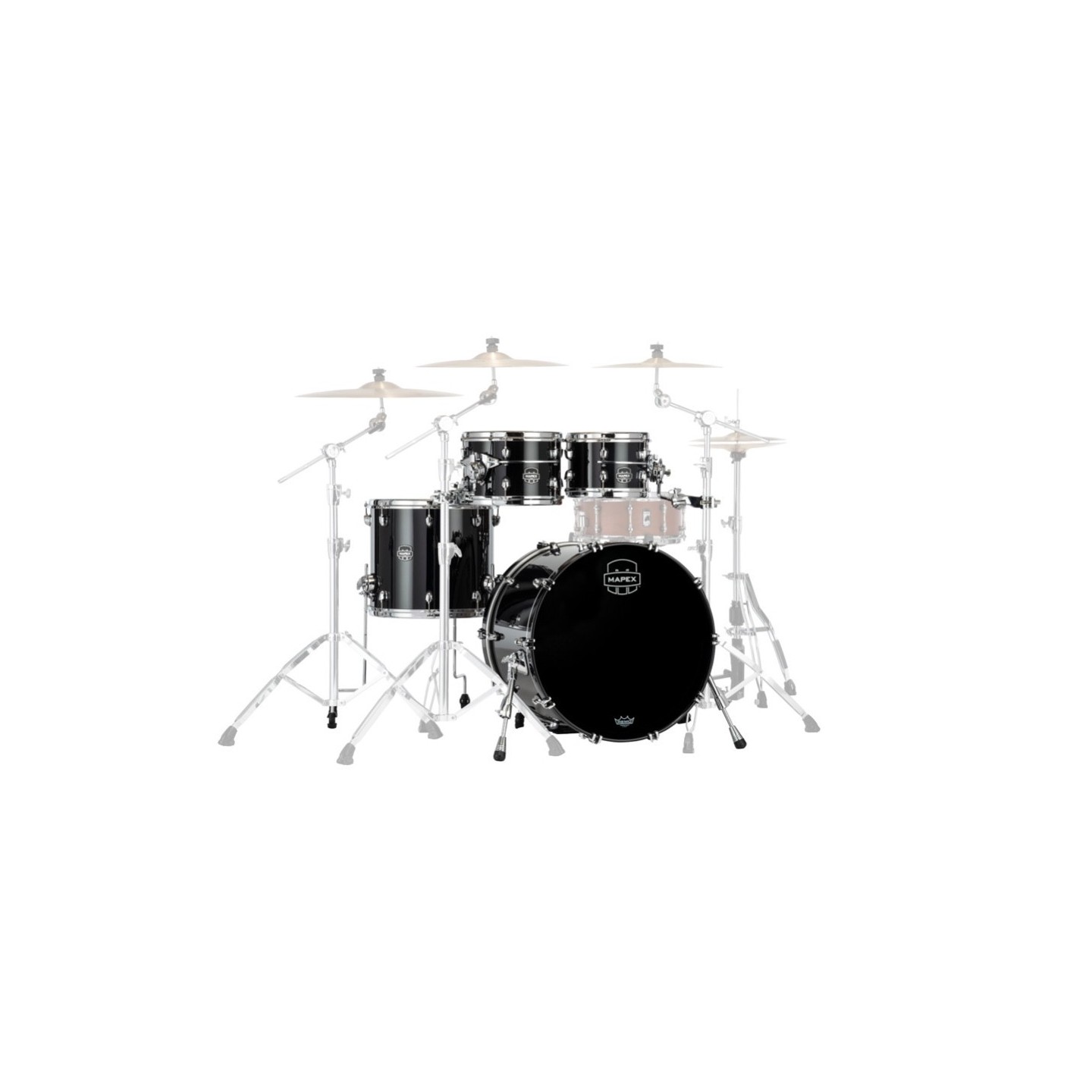 MAPEX IT SE529XMPB SATURN EVOLUTION MAPLE ROCK 4 PEZZI PIANO BLACK - vaiconlasigla