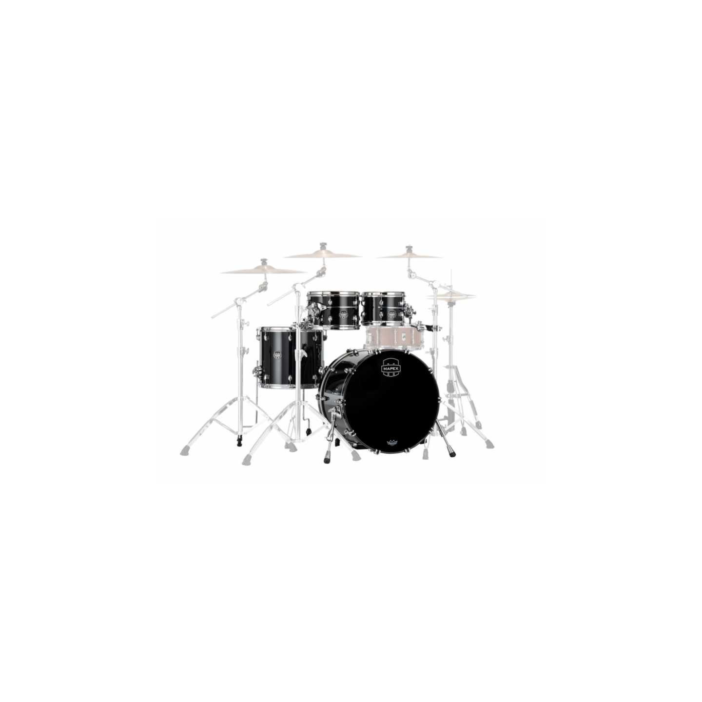 MAPEX IT SE529XBPB SATURN EVOLUTION BIRCH ROCK 4 PEZZI PIANO BLACK - vaiconlasigla