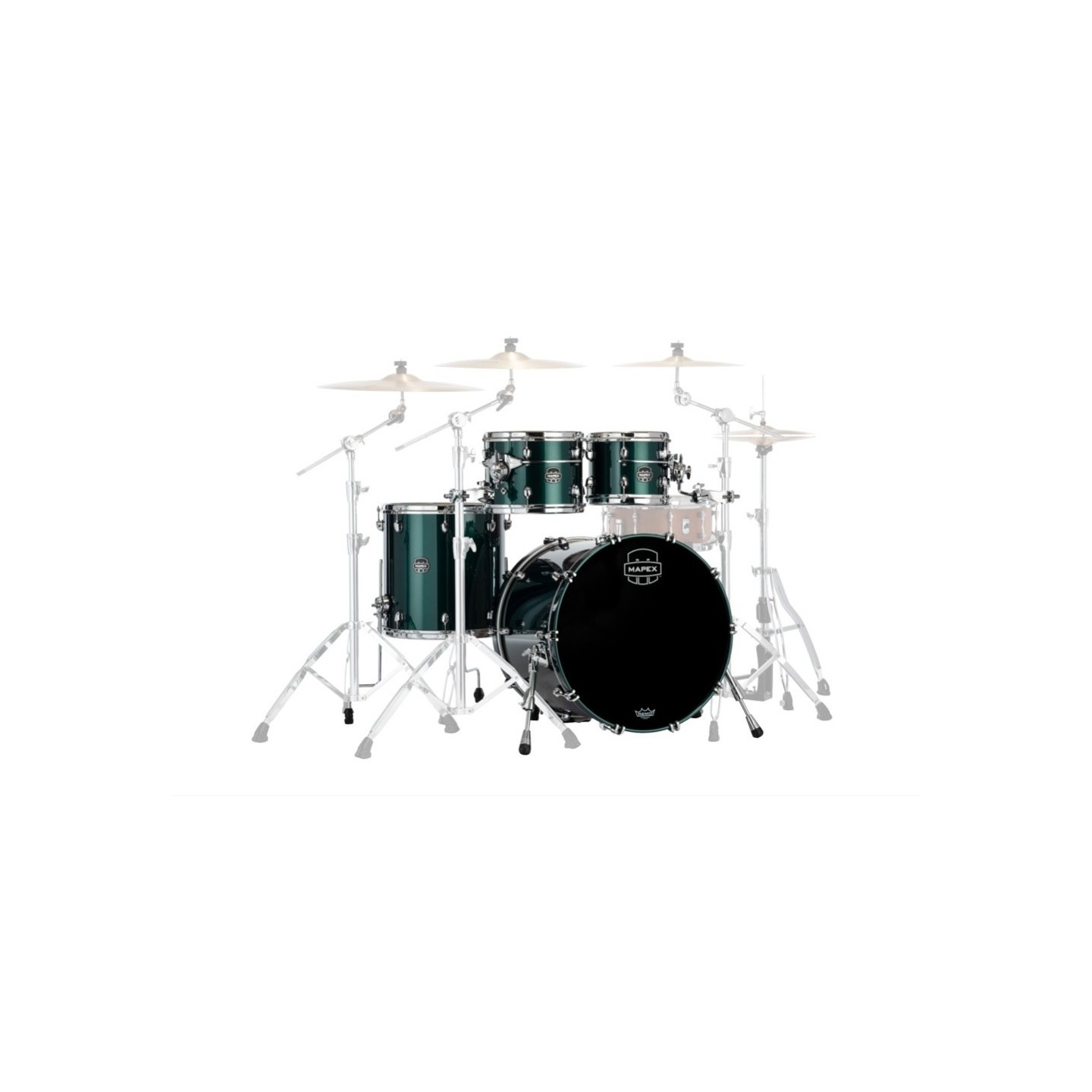 MAPEX IT SE529XBPQ SATURN EVOLUTION BIRCH ROCK 4 PEZZI BRUNSWICK GREEN - vaiconlasigla