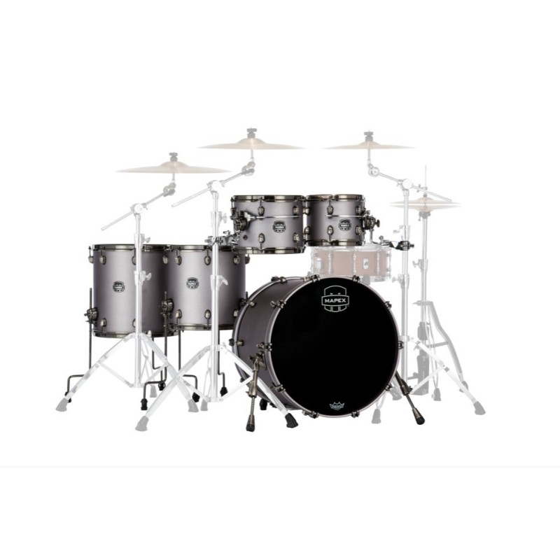 MAPEX IT SE628XBBPG SATURN EVOLUTION BIRCH WORKHORSE 5 PEZZI GUN METAL GREY - vaiconlasigla