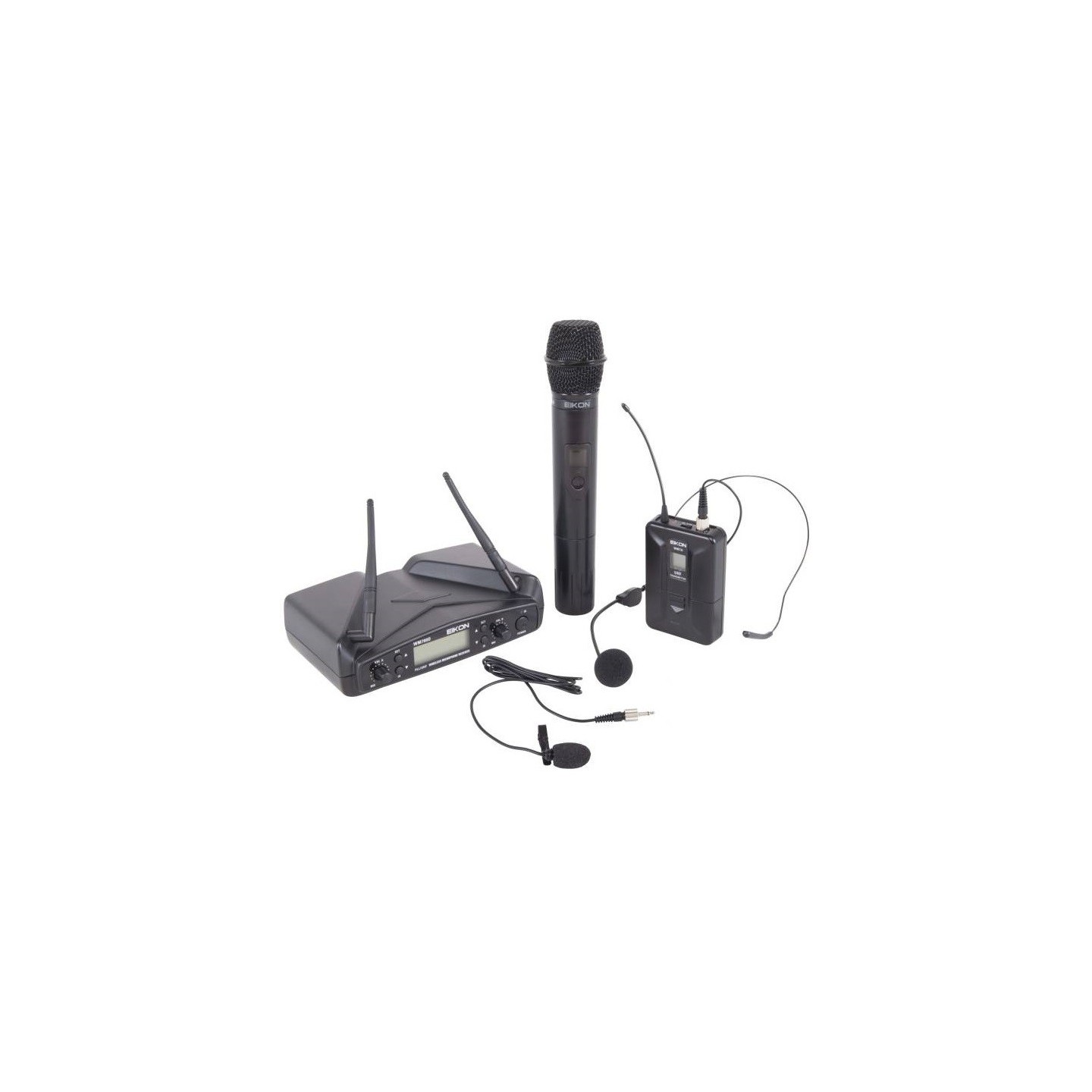 EIKON WM700D KIT, Radiomicrofono a mano+headset doppio canale - vaiconlasigla