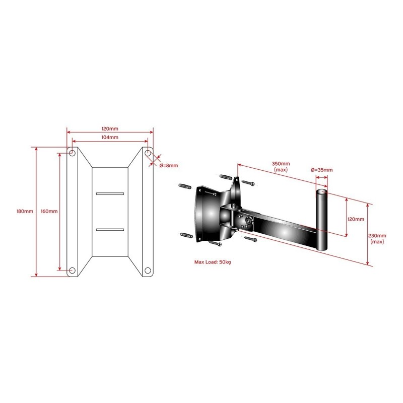 SOUNDSATION WSS-08 Supporto per diffusori con fissaggio a muro - vai con la sigla