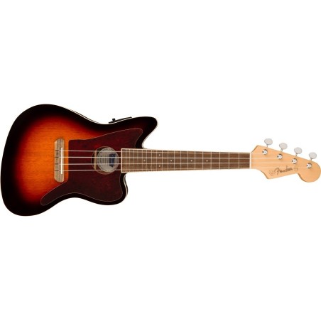 FENDER Jazzmaster Uke, Walnut Fingerboard, Tortoiseshell Pickguard, 3-Color Sunburst - vaiconlasigla
