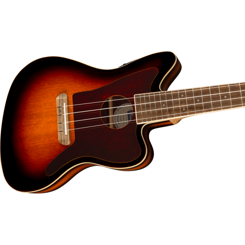 FENDER Jazzmaster Uke, Walnut Fingerboard, Tortoiseshell Pickguard, 3-Color Sunburst - vaiconlasigla