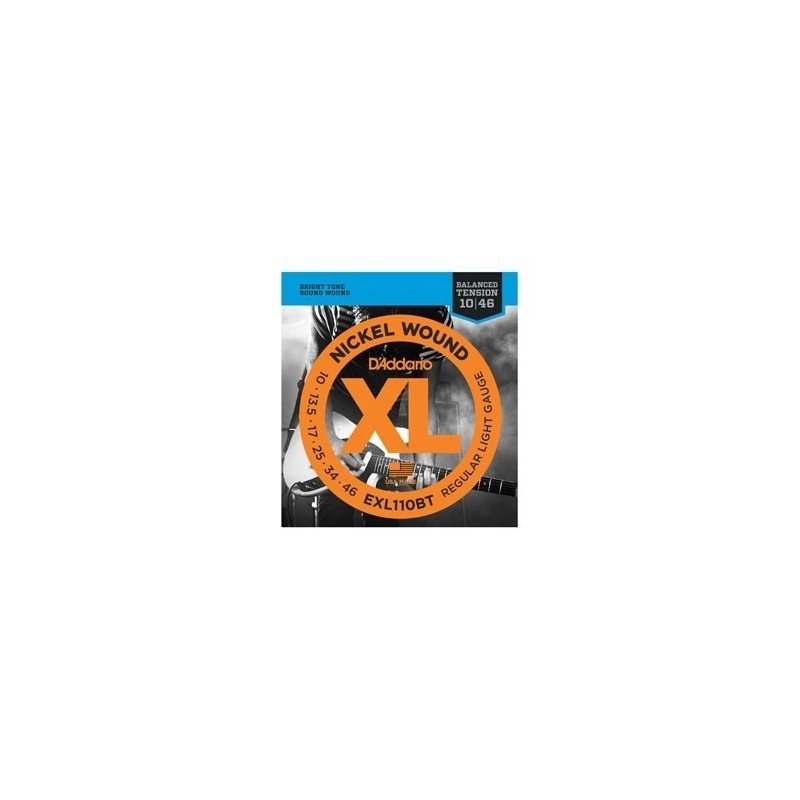D'ADDARIO EXL110BT Nickel Wound Electric Guitar Strings, Balanced Tension Regular Light, 10-46 - vaiconlasigla