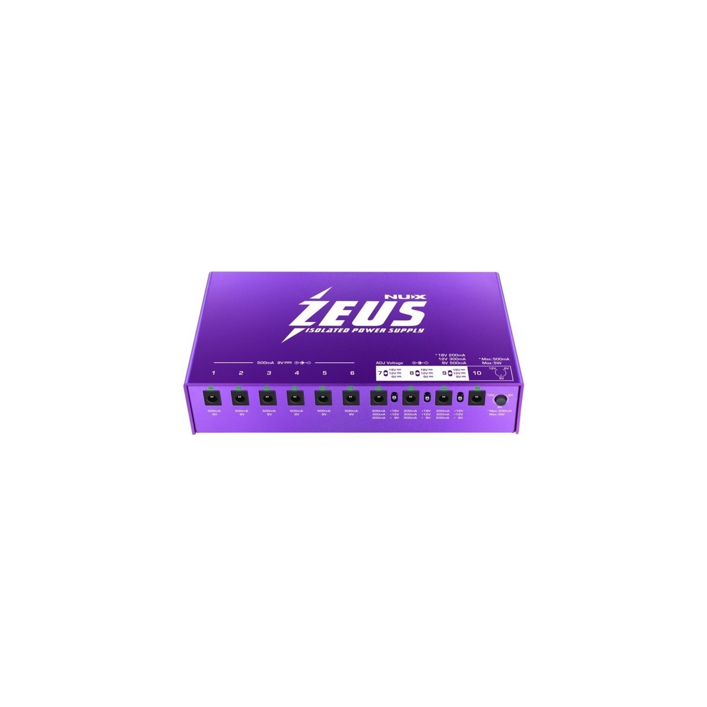 NUX NIP-Z10 Alimentatore multiplo professionale (10 uscite) - vai con la sigla