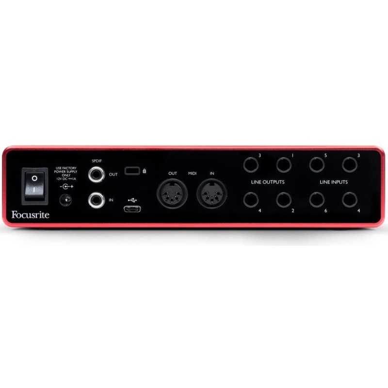 FOCUSRITE Scarlett 8i6 (3rd gen), Interfaccia Audio USB 8 IN / 6 OUT con porta USB-C - vai con la sigla