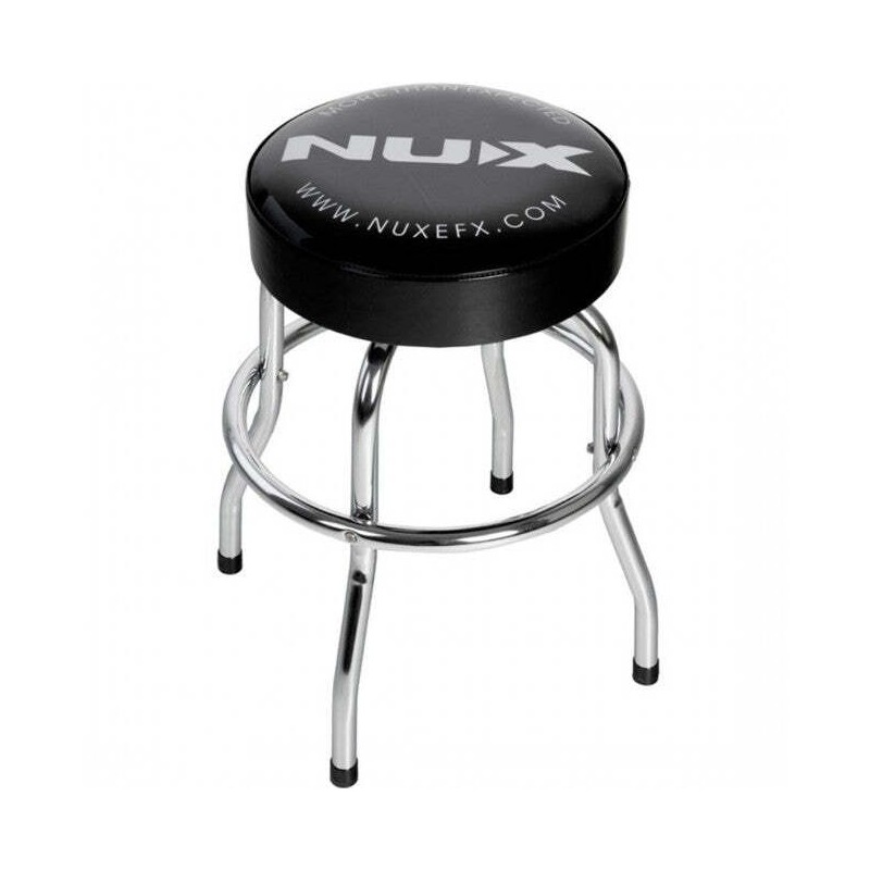 NUX Barstool seggiolino cromato con cuscino nero - vai con la sigla
