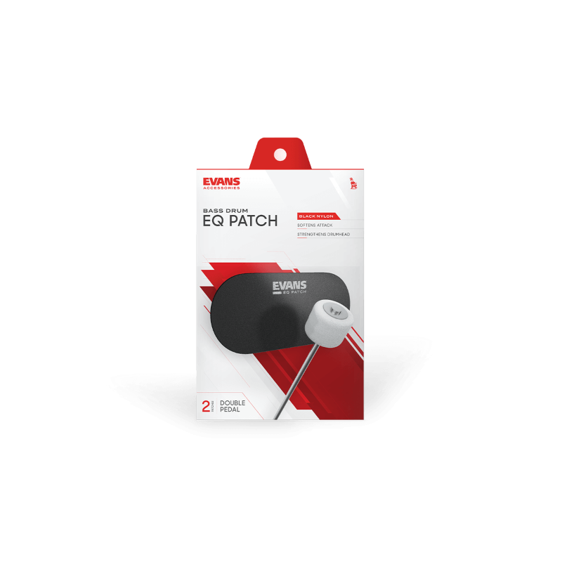 EVANS EQPB2, Doppia patch EQ in nylon nero per grancassa - vai con la sigla