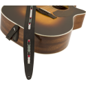 FENDER Paramount Acoustic Leather Strap, Black - vai con la sigla
