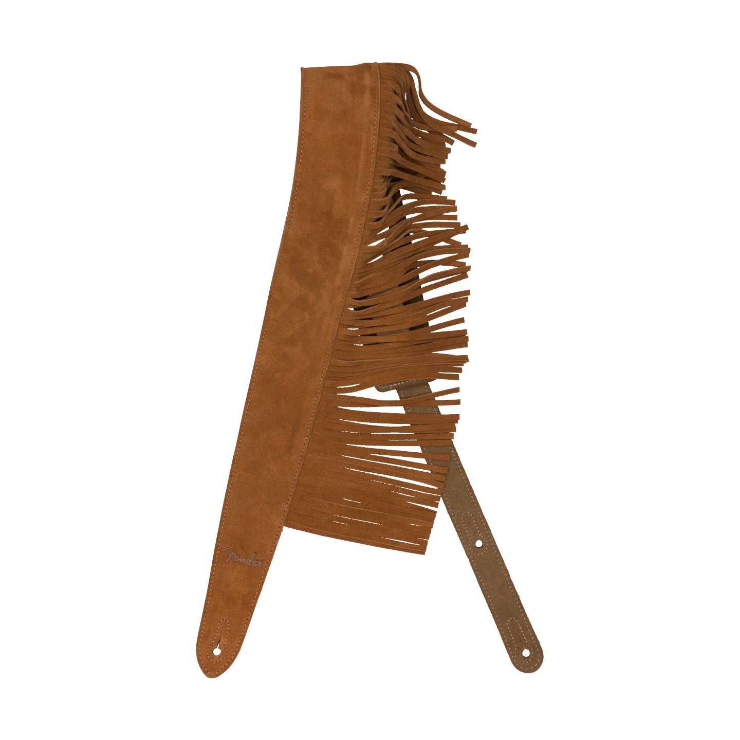 FENDER Suede Fringe Strap, Brown, 2.5" - vai con la sigla