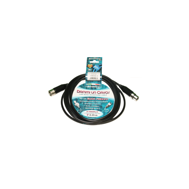 REFERENCE DAMMIUNCAVO-BK-XLRM/XLRF-10,25-R Cavo XLR - XLR Nero 10.25 mt - vai con la sigla