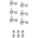 FENDER Locking Stratocaster/Telecaster Staggered Tuning Machines, Brushed Chrome (6) - vai con la sigla