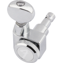 FENDER Staggered Locking Tuners with Vintage-Style Buttons, Polished Chrome (6) - vai con la sigla