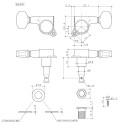 GOTOH SG381-01-GG-L3R3Meccaniche per Chitarra Elettrica e Acustica, L3/R3, Dorata - vai con la sigla