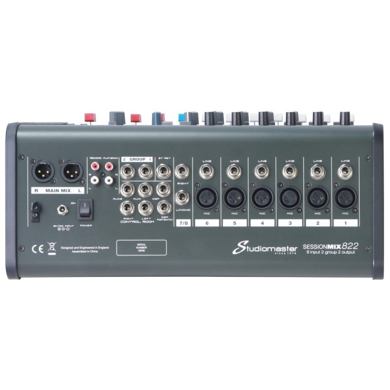 MIXER 8CH STUDIOMASTER SESSIONMIX 822 CON EFF & PLAYER