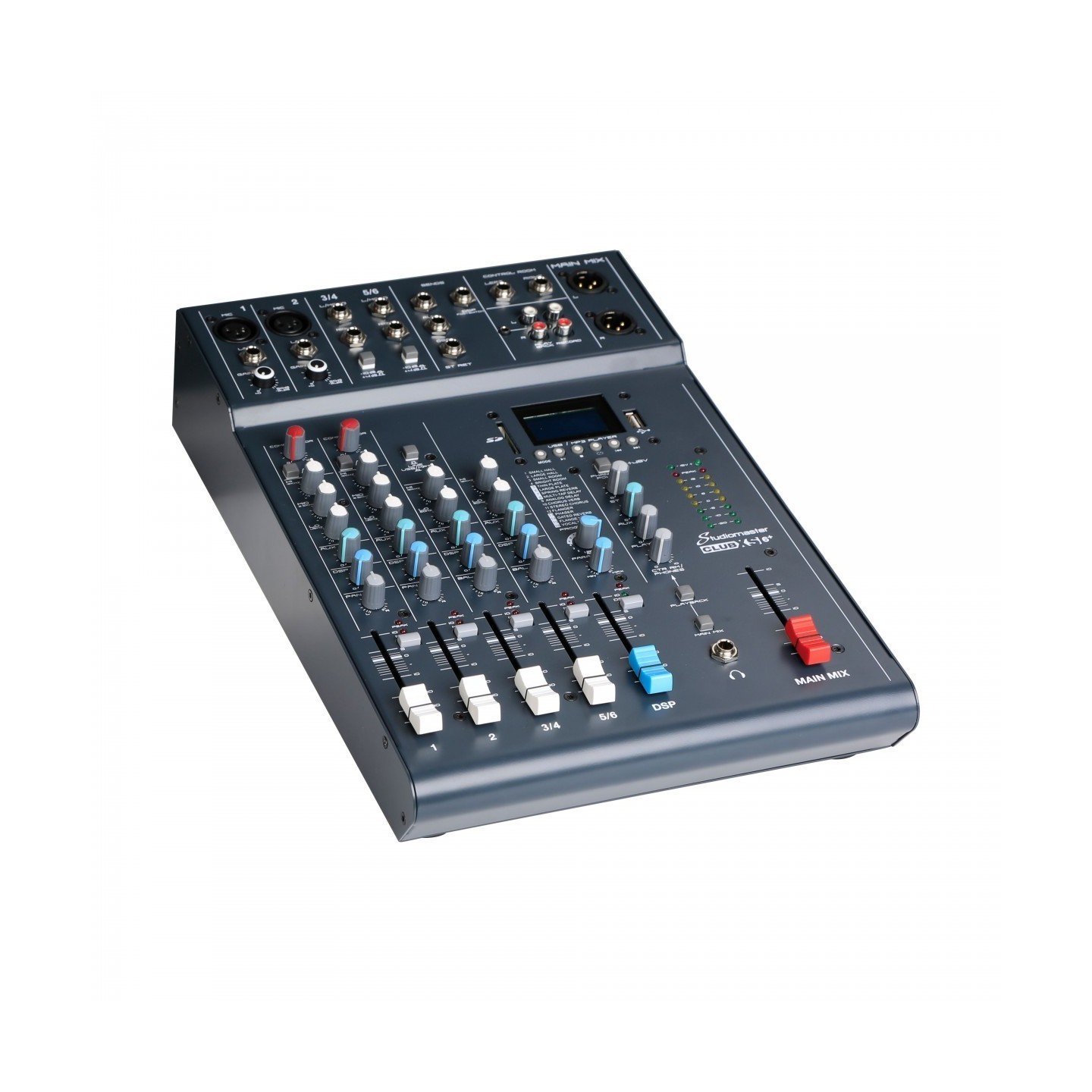 MIXER 6CH STUDIOMASTER CLUB XS6+ CON LETTORE, BT & FX
