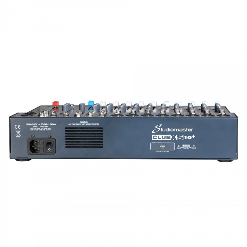 MIXER 10CH STUDIOMASTER CLUB XS10+ CON LETTORE, BT & FX