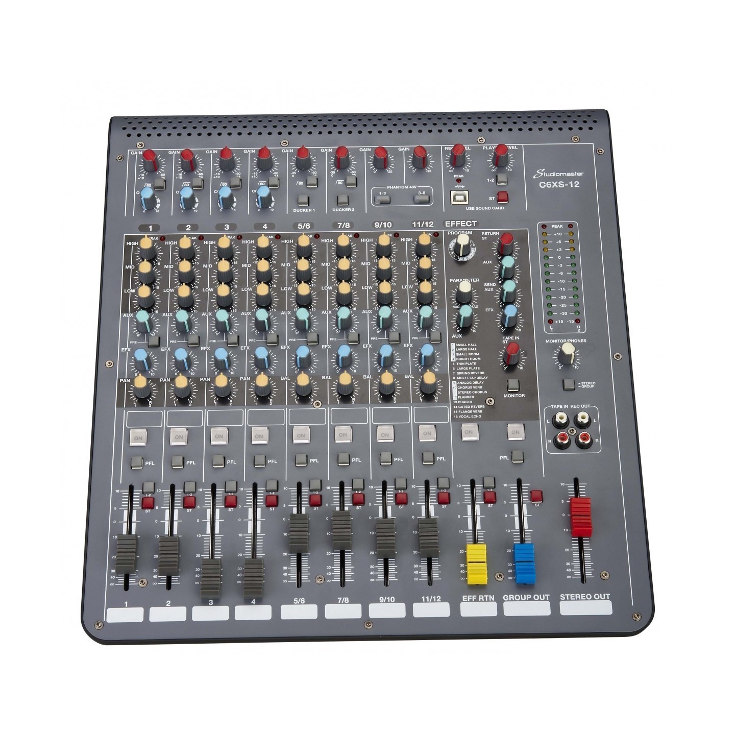 MIXER 12CH STUDIOMASTER C6XS-12 CON DSP & SCHEDA USB