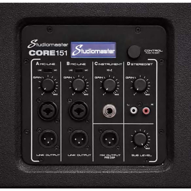SISTEMA ATTIVO STUDIOMASTER CORE121 ARRAY COMPATTO CON SUB 12" E DSP