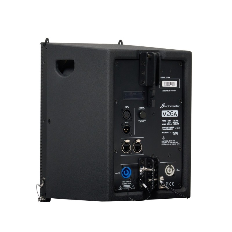 COMPACT LINE ARRAY STUDIOMASTER V26A 2x6.5" COAXIAL MF-HF WITH DSP