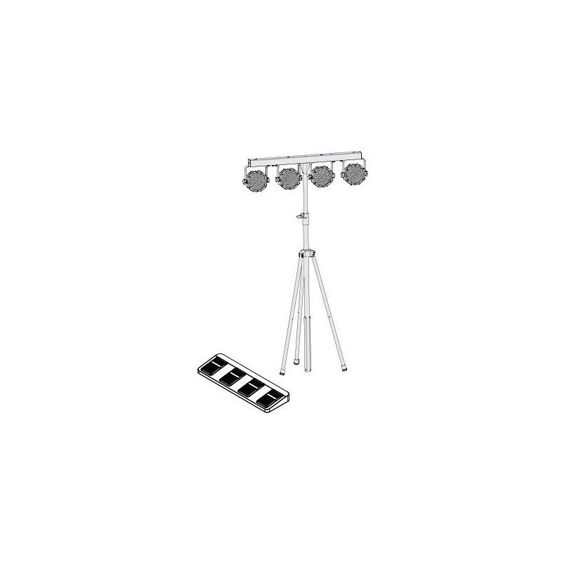 KIT LUCI SOUNDSATION 4LEDKIT-PARTY 2 RGB CON STAND E BORSA