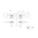 GOTOH GB2-N-L4 - Set Meccaniche per Basso Elettrico, L4 Cromo - vaiconlasigla