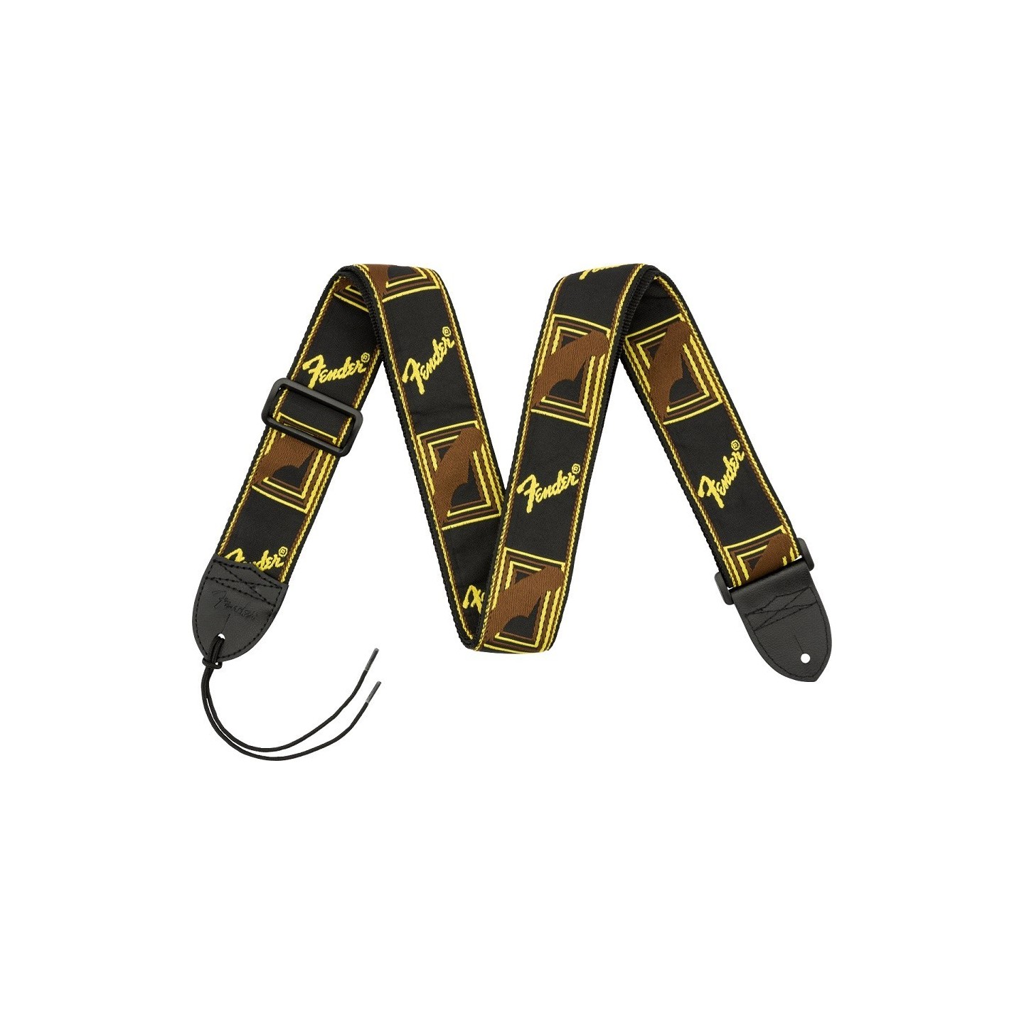 FENDER TRACOLLA 2” MONOGRAMMED STRAPS B/Y/B - vaiconlasigla