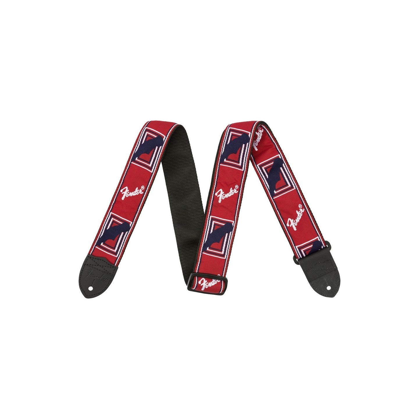 FENDER TRACOLLA 2” MONOGRAMMED STRAPS R/W/B - vai con la sigla