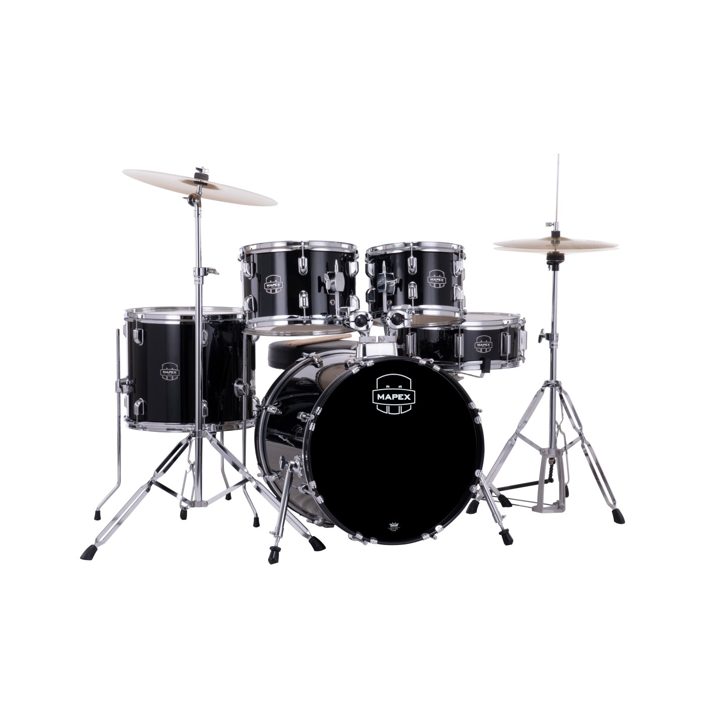 MAPEX IT CM5844FTCDK COMET JUNIOR 5 PEZZI DARK BLACK CON HARDWARE E PIATTI
