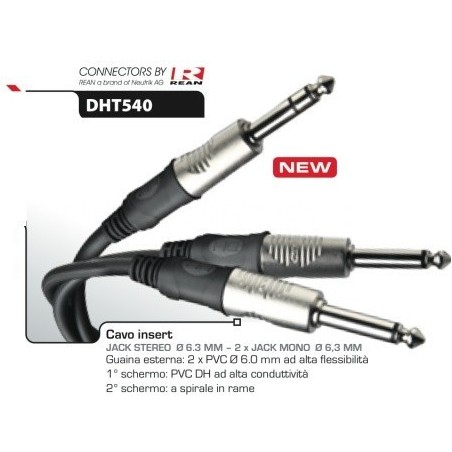 Die Hard Dht540 CAVO INSERT JACK STEREO E 2 MONO 1,8MT - vaiconlasigla