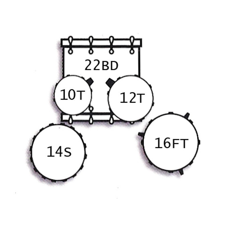 TAMBURO T5 DRUM SET DARK EDITION ROCK 22