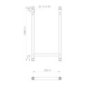 MODULA H-Tube 100x50 cm black