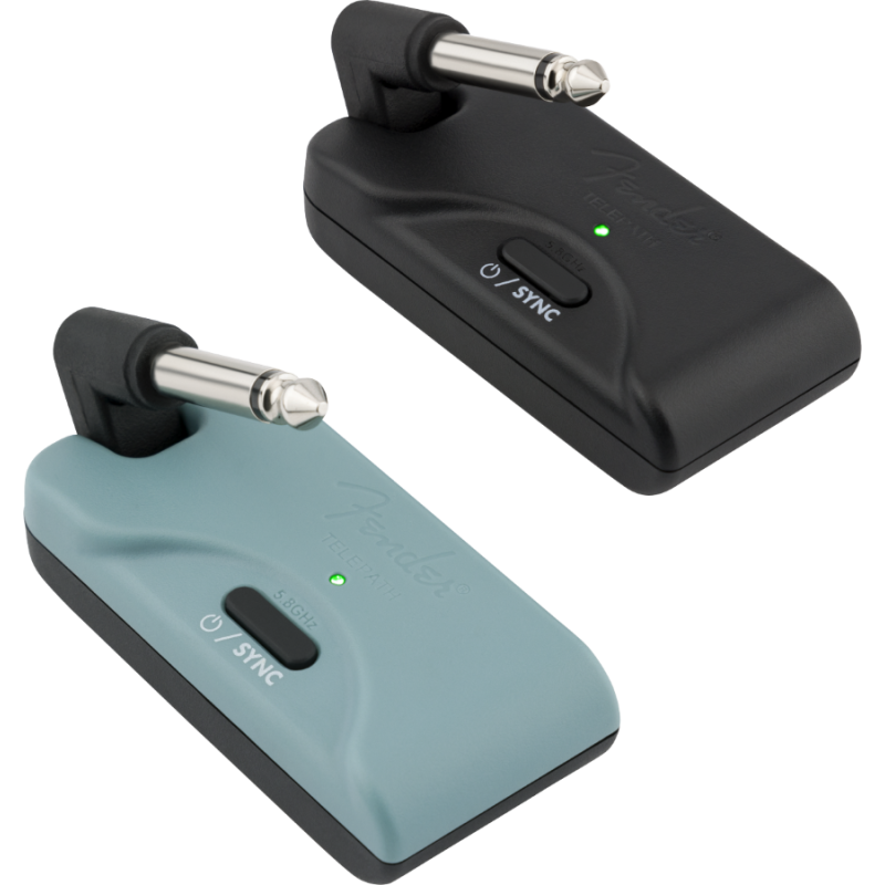 FENDER Telepath Wireless System, Mystic Ice Blue and Black - vai con la sigla