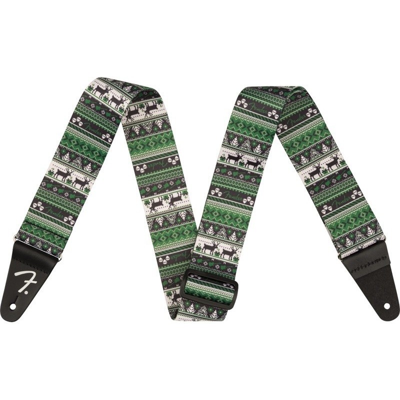 FENDER Tracolla Ugly Xmas Sweater Strap, Green Fair Isle - vai con la sigla