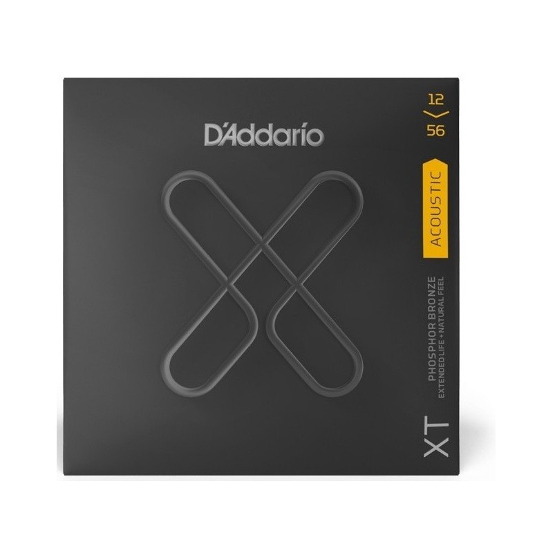 D'ADDARIO XTAPB1256 Set corde serie XT per chitarra acustica Phospor Bronze 12/56 - vai con la sigla
