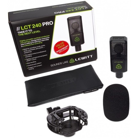LEWITT LCT 240 PRO BK Value Pack Microfono per home recording Value Pack Nero - vai con la sigla