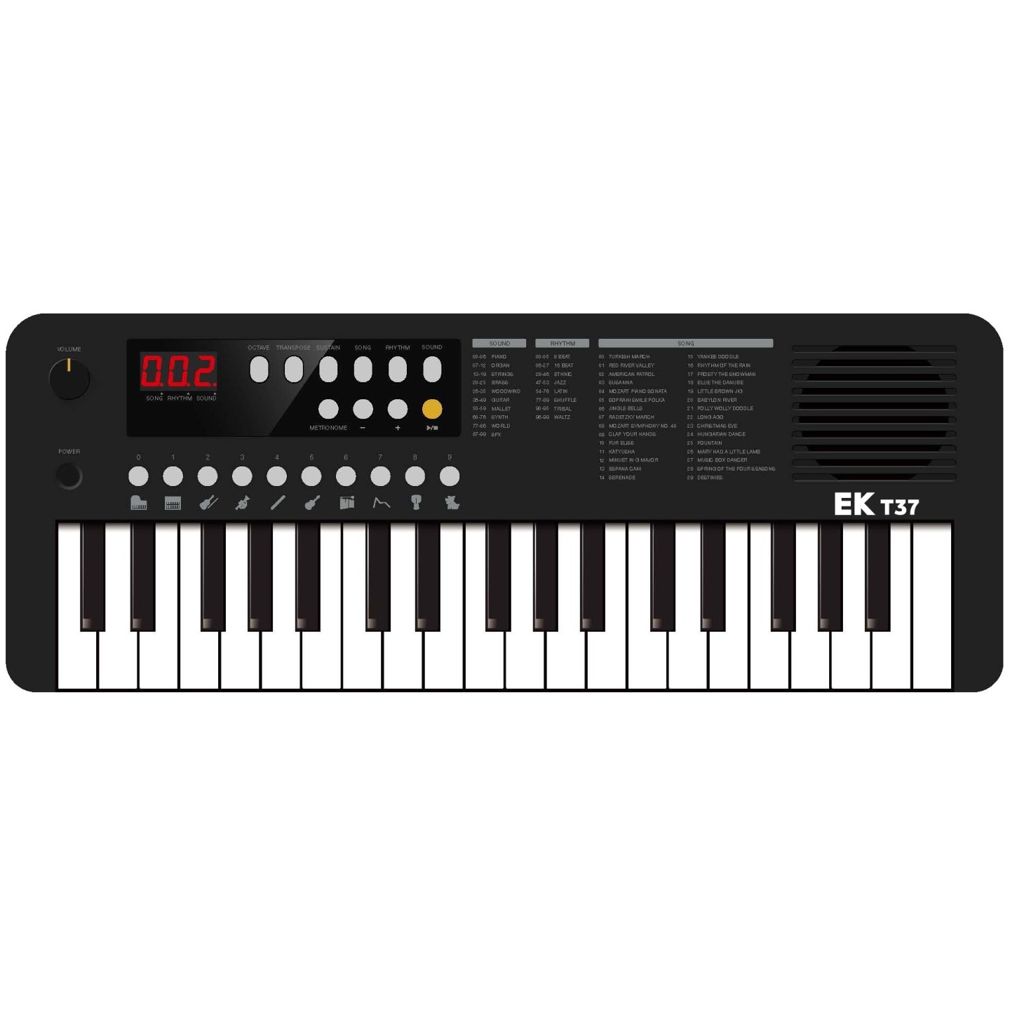 EK EKT37 BK tastiera 37 tasti mini - vai con la sigla