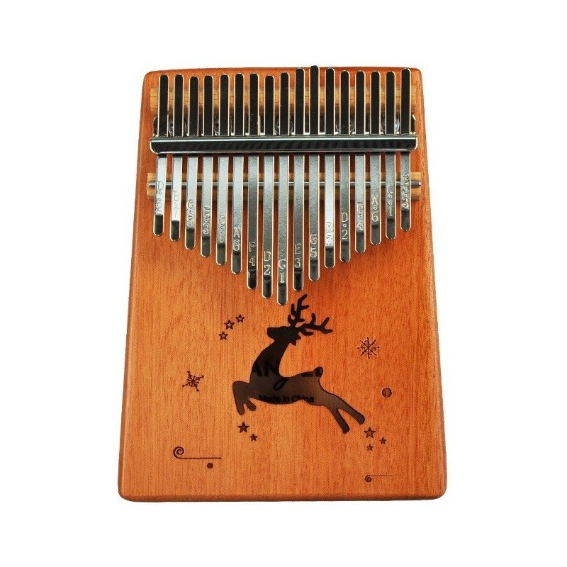 ANGEL ARK-N-REINDEER Kalimba in mogano 17 note - design Reindeer - vai con la sigla