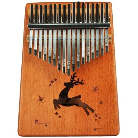 ANGEL ARK-N-REINDEER Kalimba in mogano 17 note - design Reindeer - vai con la sigla