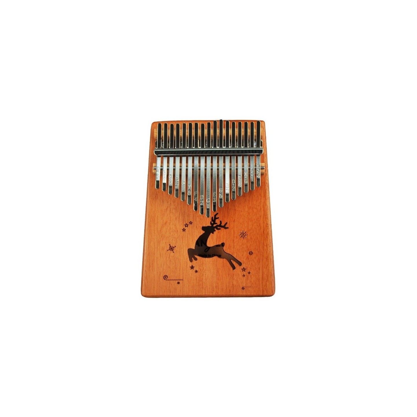ANGEL ARK-N-REINDEER Kalimba in mogano 17 note - design Reindeer - vai con la sigla