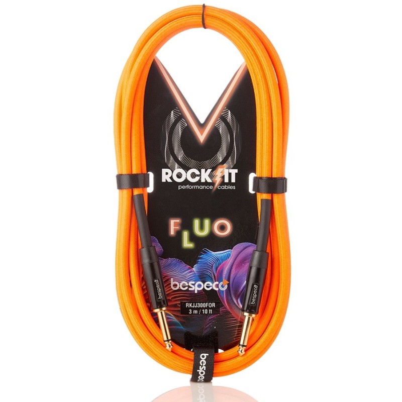 BESPECO Cavo fluo per strumento – jack Ø 6,3 mm – jack Ø 6,3 mm - 6mt orange - vai con la sigla