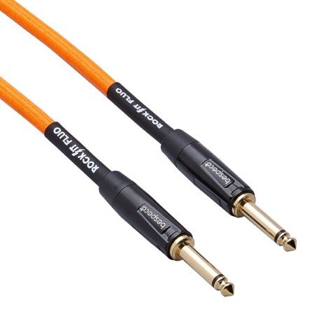 BESPECO Cavo fluo per strumento – jack Ø 6,3 mm – jack Ø 6,3 mm - 3mt orange - vai con la sigla