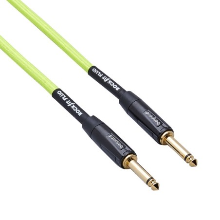 BESPECO Cavo fluo per strumento – jack Ø 6,3 mm – jack Ø 6,3 mm - 3mt giallo - vai con la sigla