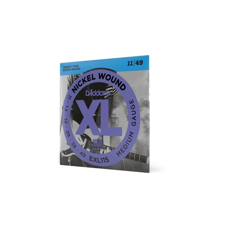 D'ADDARIO EXL115 per chitarra elettrica, Nickel Wound, Medium/Blues-Jazz Rock, 11-49 - vai con la sigla