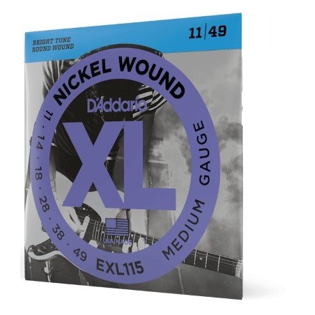 D'ADDARIO EXL115 per chitarra elettrica, Nickel Wound, Medium/Blues-Jazz Rock, 11-49 - vai con la sigla