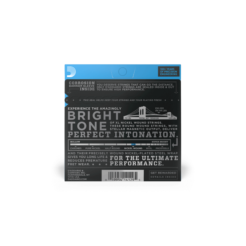 D'Addario EXL120 corde per chitarra elettrica, Nickel Wound, Super Light, 9-42 - vai con la sigla