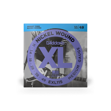 D'ADDARIO EXL115 per chitarra elettrica, Nickel Wound, Medium/Blues-Jazz Rock, 11-49 - vai con la sigla