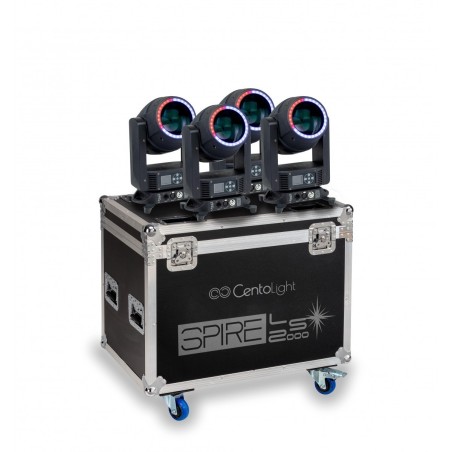 SET 4 TESTE MOBILI BEAM LASER SPIRE LS2000 CON FLIGHT CASE