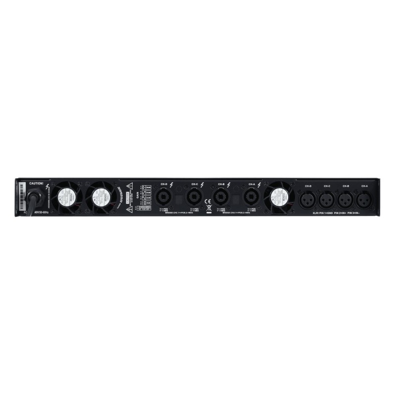 AMPLIFICATORE CLASSE D STUDIOMASTER DQX4-8000 4X2000W - 8OHM CON PFC & DSP